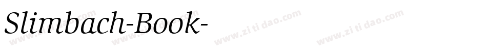 Slimbach-Book字体转换