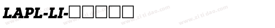 LAPL-LI字体转换