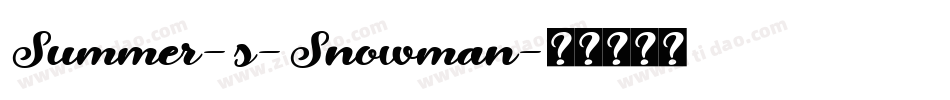 Summer-s-Snowman字体转换