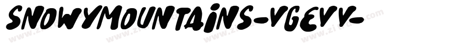 SnowyMountains-VGEVV字体转换
