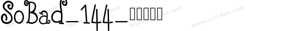 SoBad-144字体转换