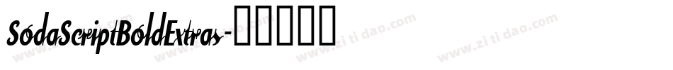 SodaScriptBoldExtras字体转换