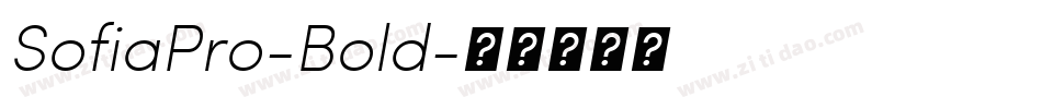 SofiaPro-Bold字体转换