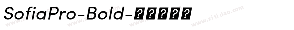 SofiaPro-Bold字体转换