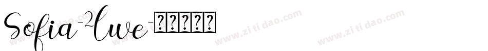 Sofia-2lwe字体转换