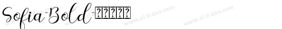 Sofia-Bold字体转换