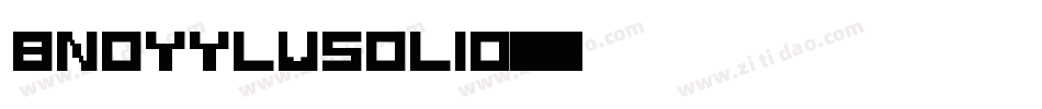 BndyYlwSolid字体转换