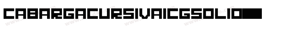 CabargaCursivaICGSolid字体转换