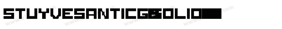 StuyvesantICG-Solid字体转换