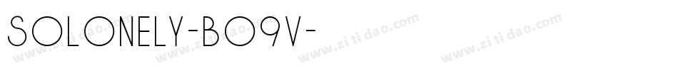 Solonely-Bo9V字体转换
