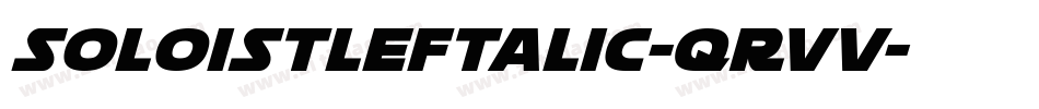 SoloistLeftalic-qRvV字体转换