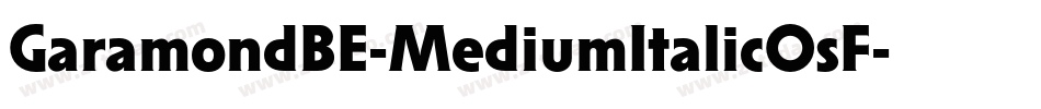 GaramondBE-MediumItalicOsF字体转换
