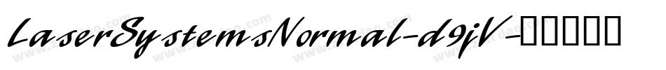 LaserSystemsNormal-d9jV字体转换