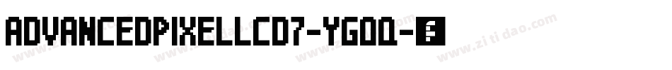 AdvancedPixelLcd7-yGOq字体转换