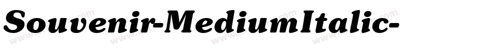 Souvenir-MediumItalic字体转换
