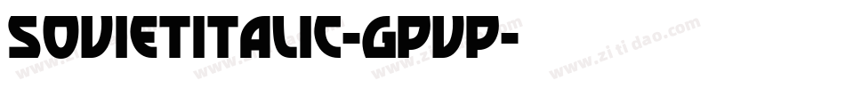 SovietItalic-gPVP字体转换