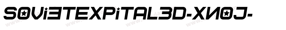 SovietExpital3D-Xnoj字体转换