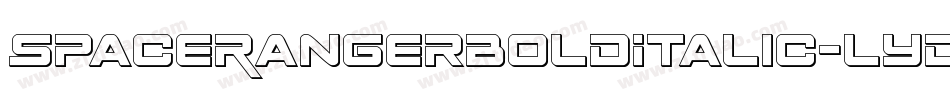 SpaceRangerBoldItalic-lydq字体转换