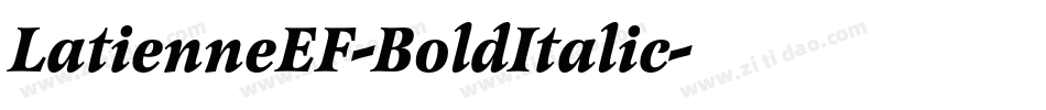 LatienneEF-BoldItalic字体转换