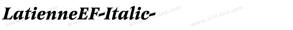 LatienneEF-Italic字体转换
