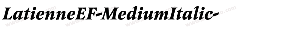LatienneEF-MediumItalic字体转换