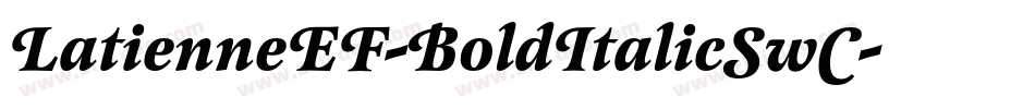 LatienneEF-BoldItalicSwC字体转换