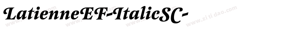 LatienneEF-ItalicSC字体转换