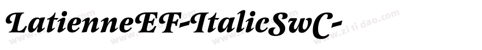 LatienneEF-ItalicSwC字体转换
