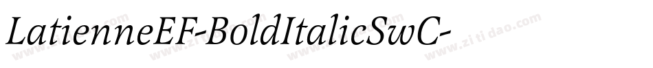 LatienneEF-BoldItalicSwC字体转换