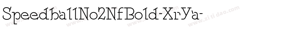 SpeedballNo2NfBold-XrYa字体转换