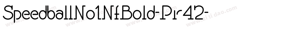 SpeedballNo1NfBold-Pr42字体转换