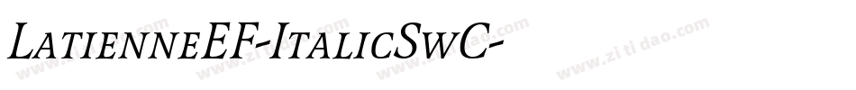 LatienneEF-ItalicSwC字体转换