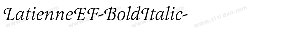 LatienneEF-BoldItalic字体转换