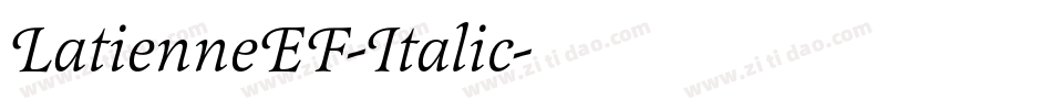 LatienneEF-Italic字体转换