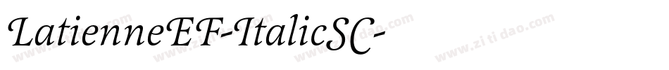 LatienneEF-ItalicSC字体转换