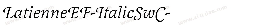 LatienneEF-ItalicSwC字体转换