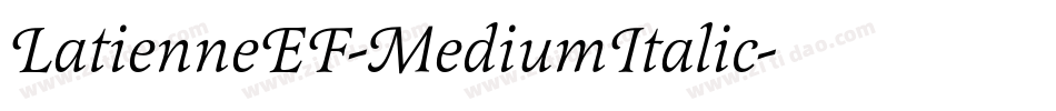 LatienneEF-MediumItalic字体转换