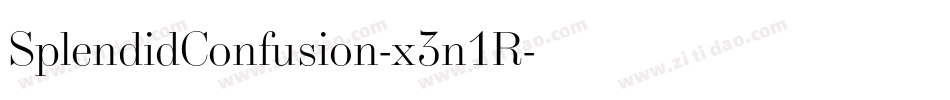 SplendidConfusion-x3n1R字体转换
