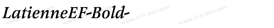 LatienneEF-Bold字体转换