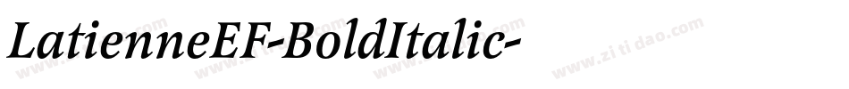 LatienneEF-BoldItalic字体转换