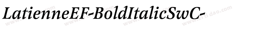 LatienneEF-BoldItalicSwC字体转换