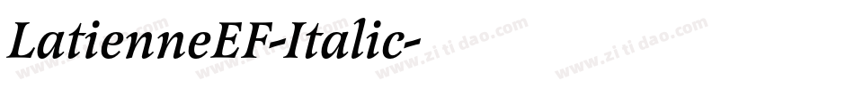 LatienneEF-Italic字体转换