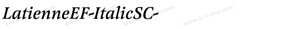 LatienneEF-ItalicSC字体转换