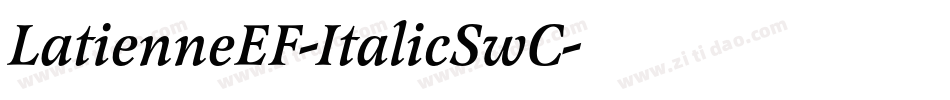 LatienneEF-ItalicSwC字体转换
