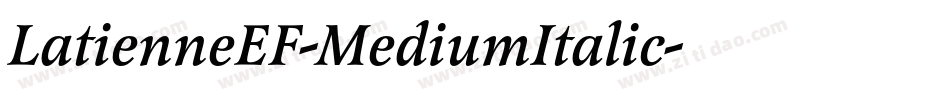 LatienneEF-MediumItalic字体转换