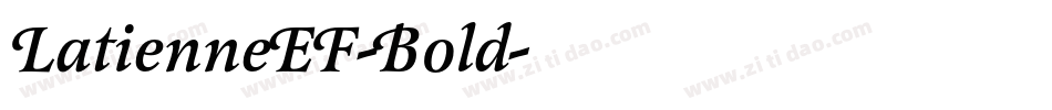 LatienneEF-Bold字体转换