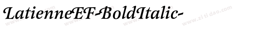 LatienneEF-BoldItalic字体转换