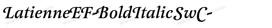 LatienneEF-BoldItalicSwC字体转换