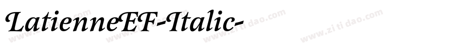 LatienneEF-Italic字体转换
