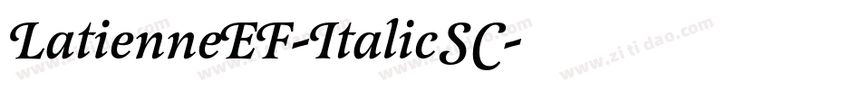 LatienneEF-ItalicSC字体转换